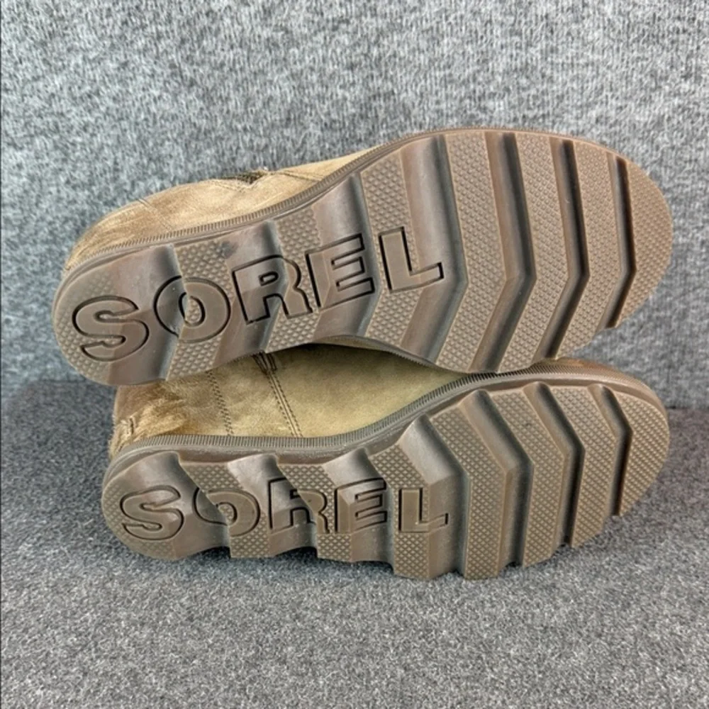 Sorel‎ Joan of Arctic Wedge II Leather Side Zip Ankle Booties Boots Size 8